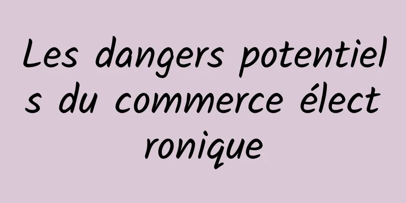 Les dangers potentiels du commerce électronique
