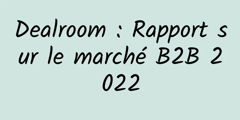 Dealroom : Rapport sur le marché B2B 2022