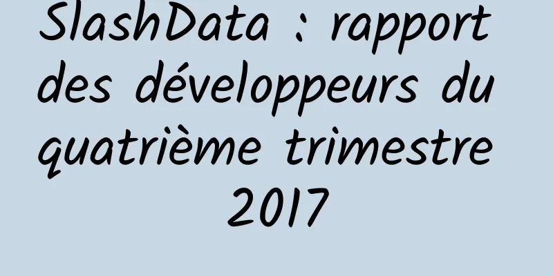 SlashData : rapport des développeurs du quatrième trimestre 2017