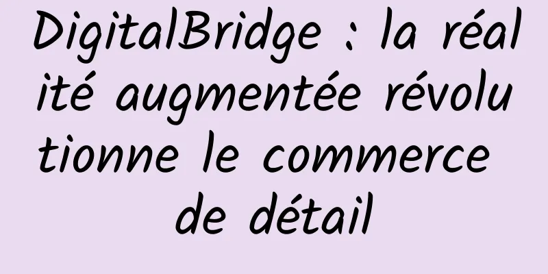 DigitalBridge : la réalité augmentée révolutionne le commerce de détail