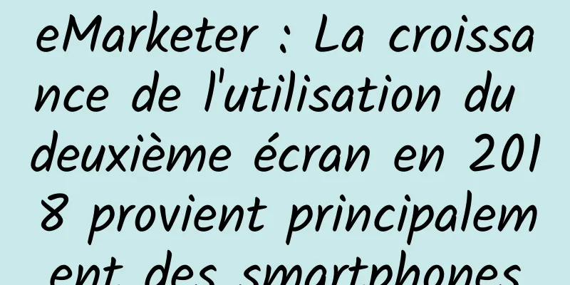 eMarketer : La croissance de l'utilisation du deuxième écran en 2018 provient principalement des smartphones