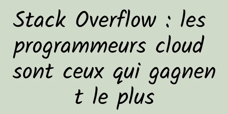 Stack Overflow : les programmeurs cloud sont ceux qui gagnent le plus