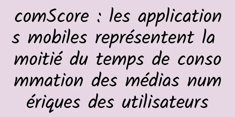 comScore : les applications mobiles représentent la moitié du temps de consommation des médias numériques des utilisateurs