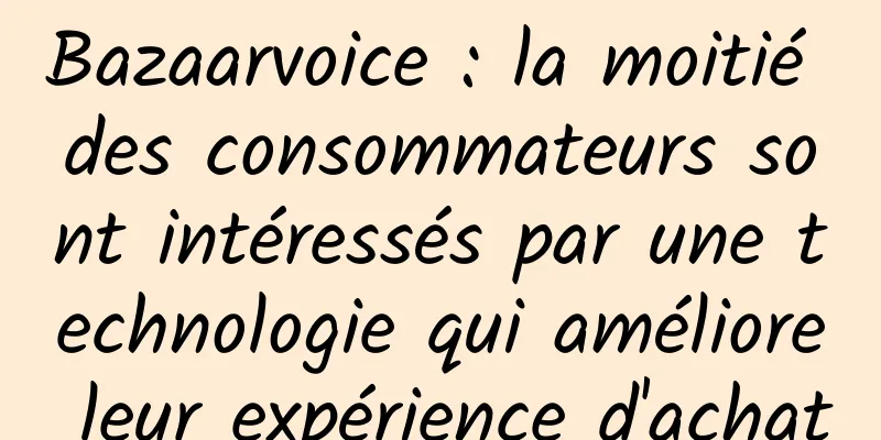 Bazaarvoice : la moitié des consommateurs sont intéressés par une technologie qui améliore leur expérience d'achat