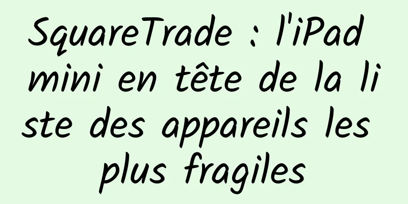 SquareTrade : l'iPad mini en tête de la liste des appareils les plus fragiles