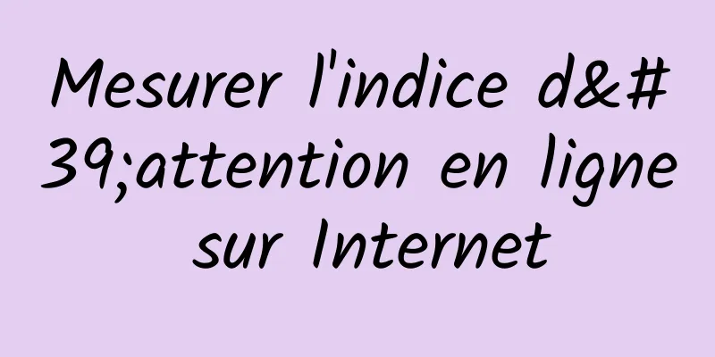 Mesurer l'indice d'attention en ligne sur Internet
