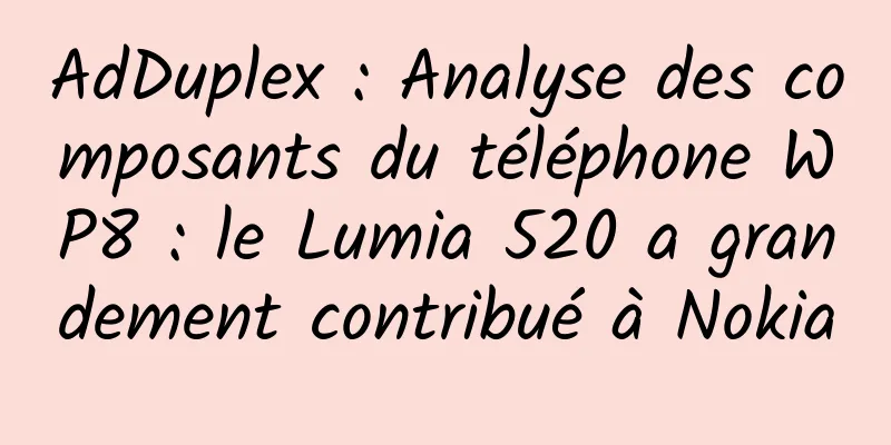 AdDuplex : Analyse des composants du téléphone WP8 : le Lumia 520 a grandement contribué à Nokia