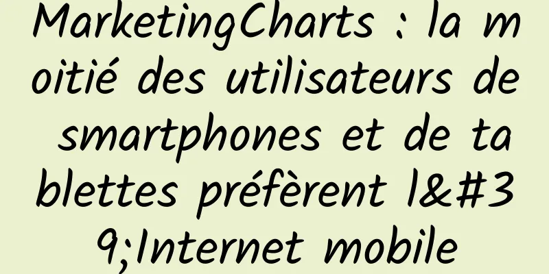 MarketingCharts : la moitié des utilisateurs de smartphones et de tablettes préfèrent l'Internet mobile