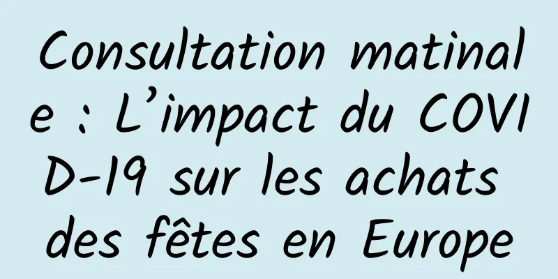 Consultation matinale : L’impact du COVID-19 sur les achats des fêtes en Europe