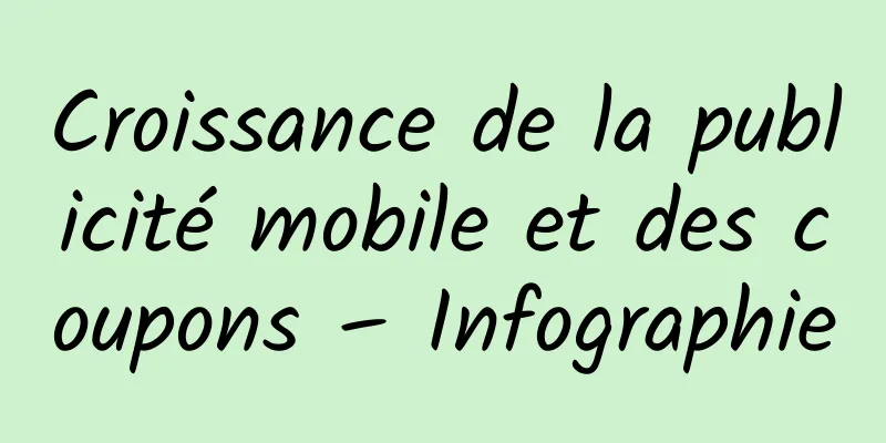 Croissance de la publicité mobile et des coupons – Infographie