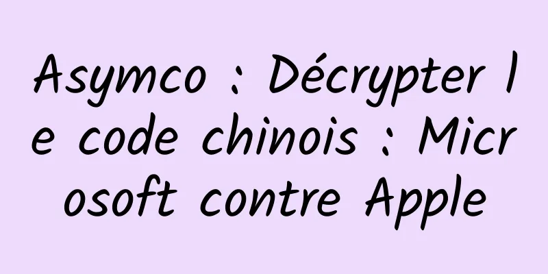Asymco : Décrypter le code chinois : Microsoft contre Apple
