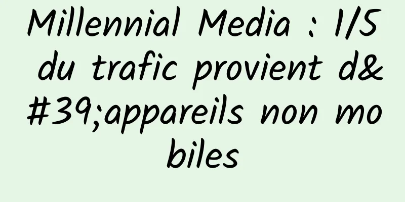 Millennial Media : 1/5 du trafic provient d'appareils non mobiles