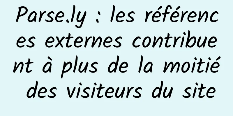 Parse.ly : les références externes contribuent à plus de la moitié des visiteurs du site