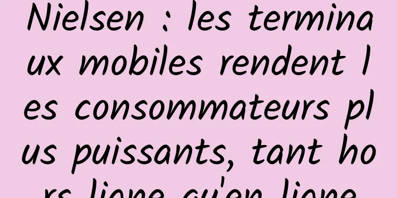 Nielsen : les terminaux mobiles rendent les consommateurs plus puissants, tant hors ligne qu'en ligne