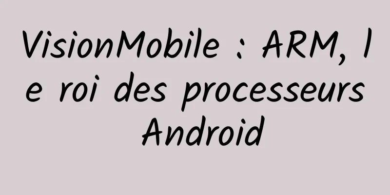 VisionMobile : ARM, le roi des processeurs Android