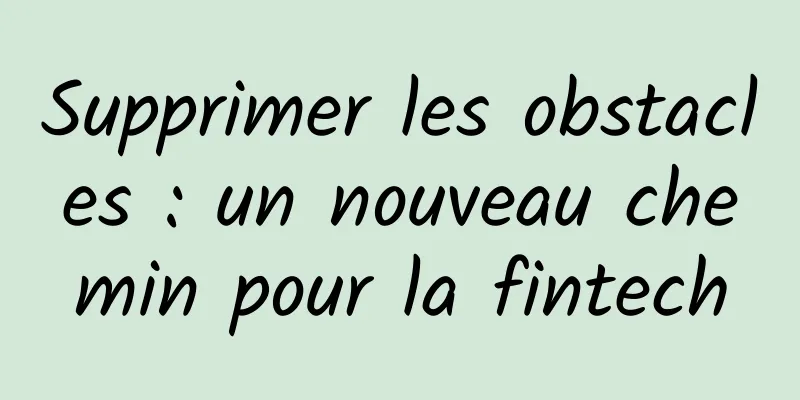 Supprimer les obstacles : un nouveau chemin pour la fintech