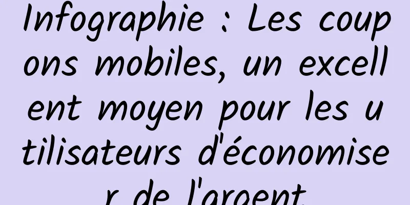 Infographie : Les coupons mobiles, un excellent moyen pour les utilisateurs d'économiser de l'argent