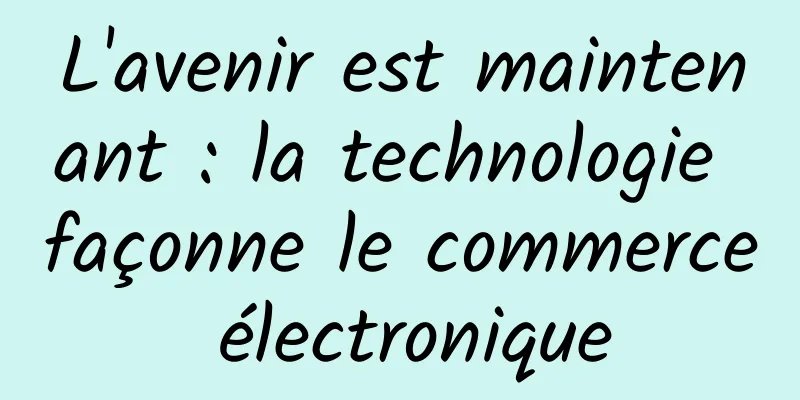 L'avenir est maintenant : la technologie façonne le commerce électronique