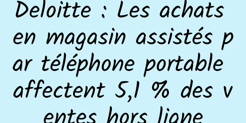Deloitte : Les achats en magasin assistés par téléphone portable affectent 5,1 % des ventes hors ligne