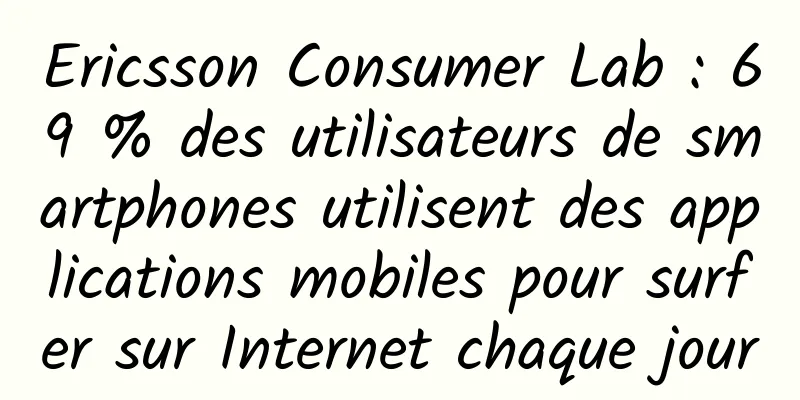 Ericsson Consumer Lab : 69 % des utilisateurs de smartphones utilisent des applications mobiles pour surfer sur Internet chaque jour