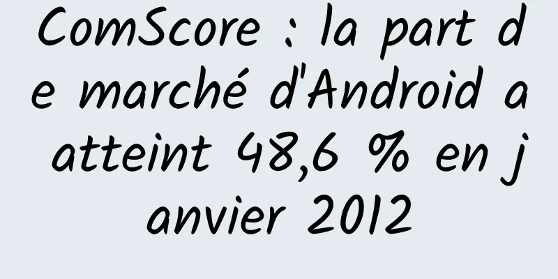 ComScore : la part de marché d'Android a atteint 48,6 % en janvier 2012