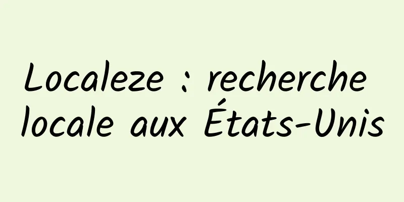 Localeze : recherche locale aux États-Unis