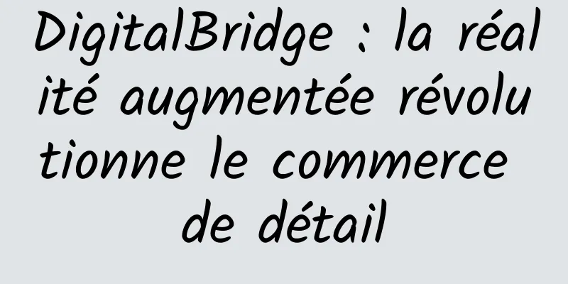DigitalBridge : la réalité augmentée révolutionne le commerce de détail