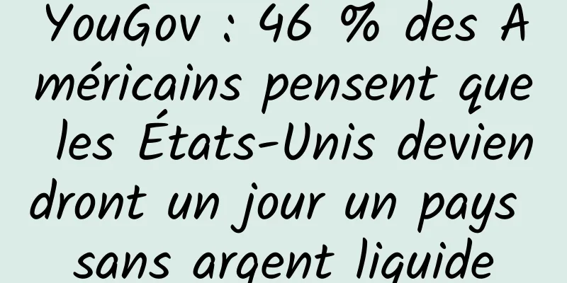 YouGov : 46 % des Américains pensent que les États-Unis deviendront un jour un pays sans argent liquide