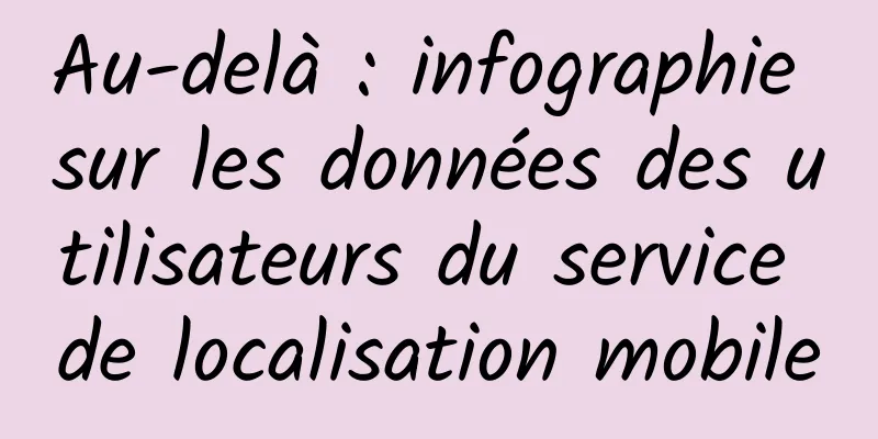Au-delà : infographie sur les données des utilisateurs du service de localisation mobile