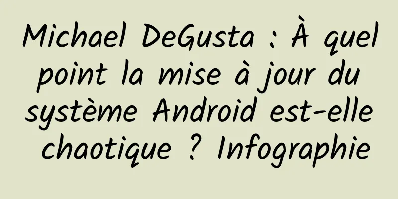Michael DeGusta : À quel point la mise à jour du système Android est-elle chaotique ? Infographie