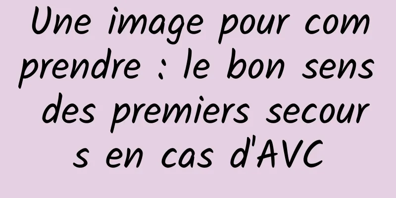 Une image pour comprendre : le bon sens des premiers secours en cas d'AVC