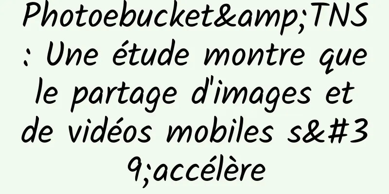 Photoebucket&TNS : Une étude montre que le partage d'images et de vidéos mobiles s'accélère