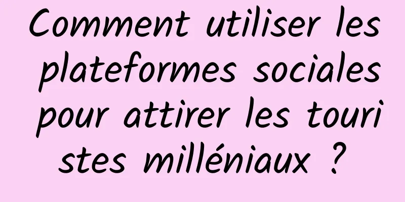 Comment utiliser les plateformes sociales pour attirer les touristes milléniaux ?