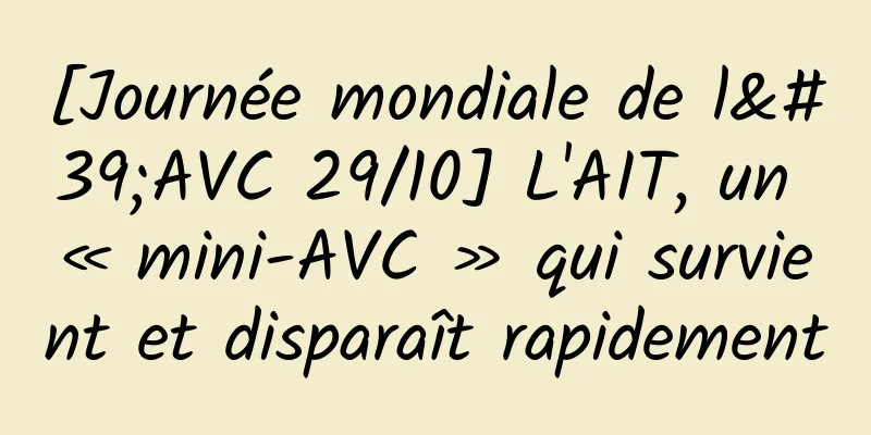 [Journée mondiale de l'AVC 29/10] L'AIT, un « mini-AVC » qui survient et disparaît rapidement