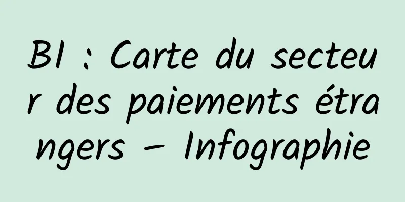BI : Carte du secteur des paiements étrangers – Infographie