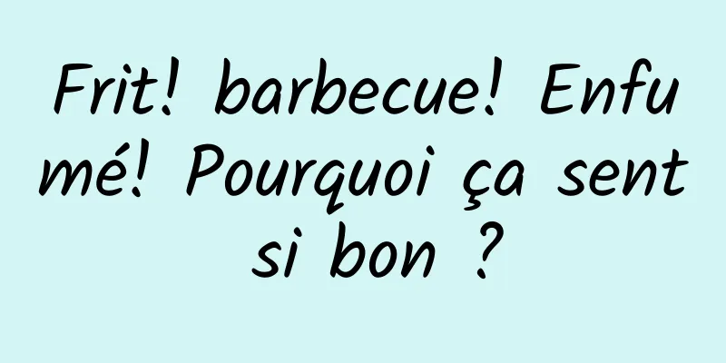 Frit! barbecue! Enfumé! Pourquoi ça sent si bon ?