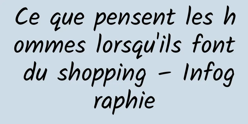Ce que pensent les hommes lorsqu'ils font du shopping – Infographie
