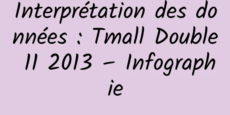 Interprétation des données : Tmall Double 11 2013 – Infographie