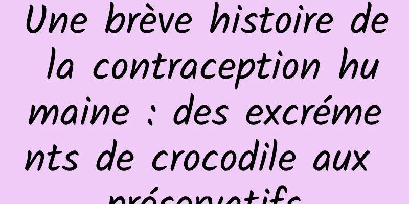 Une brève histoire de la contraception humaine : des excréments de crocodile aux préservatifs