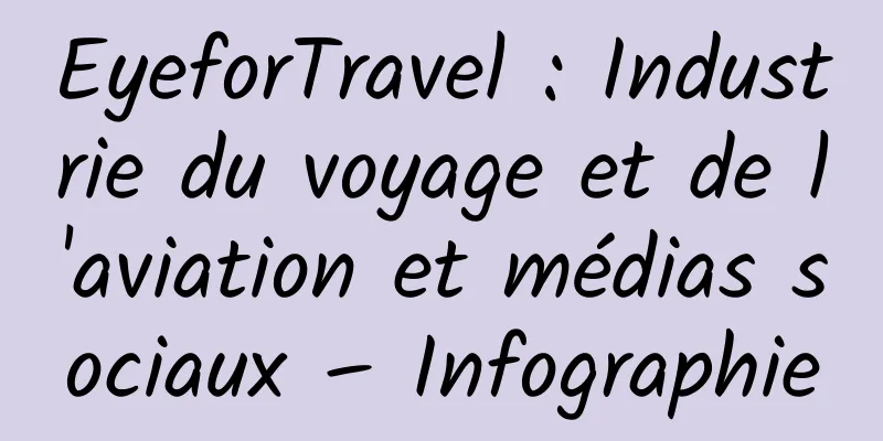 EyeforTravel : Industrie du voyage et de l'aviation et médias sociaux – Infographie