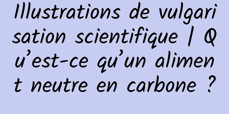 Illustrations de vulgarisation scientifique | Qu’est-ce qu’un aliment neutre en carbone ?