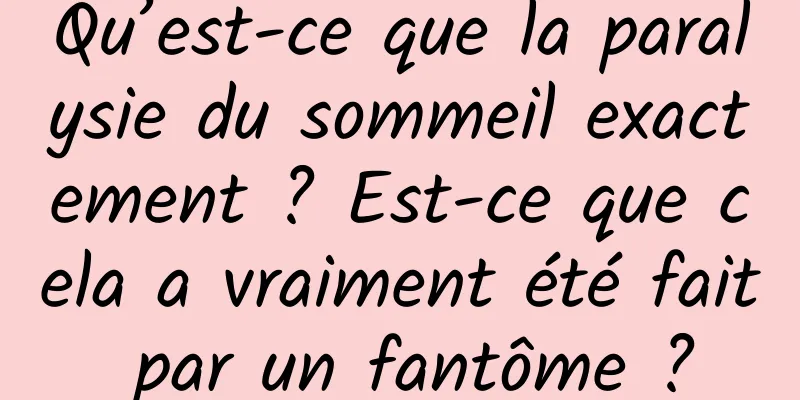 Qu’est-ce que la paralysie du sommeil exactement ? Est-ce que cela a vraiment été fait par un fantôme ?