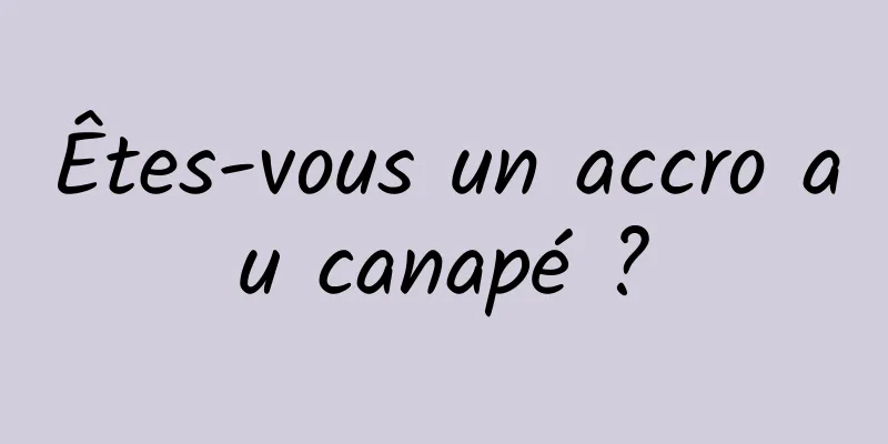 Êtes-vous un accro au canapé ?