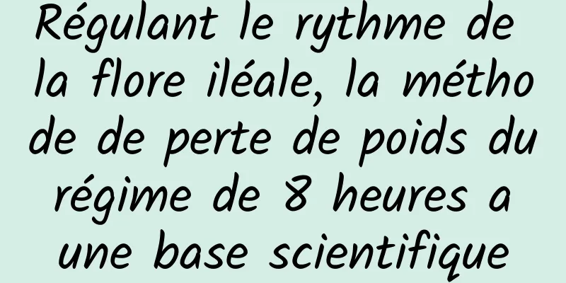 Régulant le rythme de la flore iléale, la méthode de perte de poids du régime de 8 heures a une base scientifique