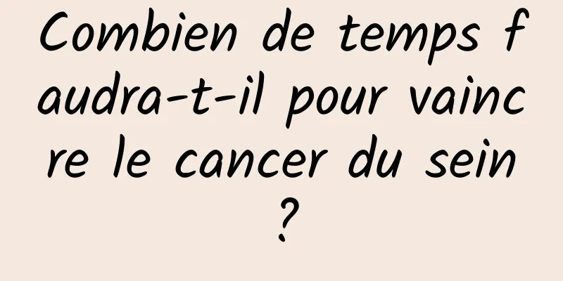 Combien de temps faudra-t-il pour vaincre le cancer du sein ?