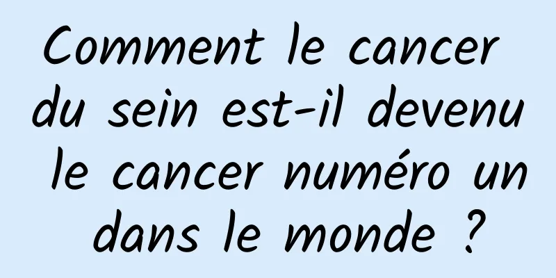 Comment le cancer du sein est-il devenu le cancer numéro un dans le monde ?