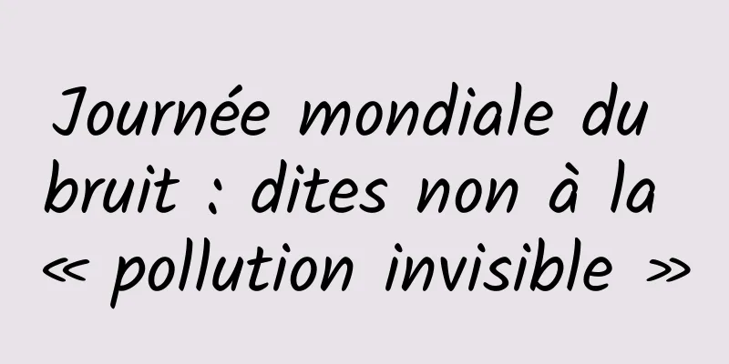 Journée mondiale du bruit : dites non à la « pollution invisible »