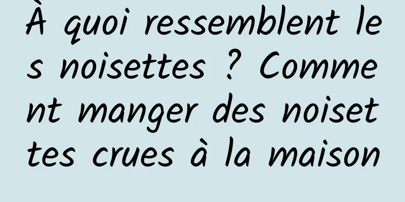 À quoi ressemblent les noisettes ? Comment manger des noisettes crues à la maison