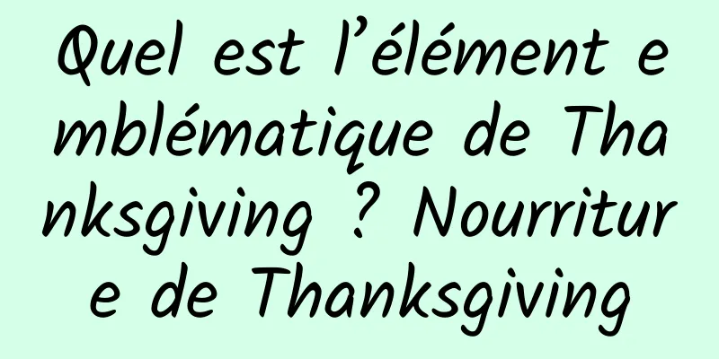 Quel est l’élément emblématique de Thanksgiving ? Nourriture de Thanksgiving