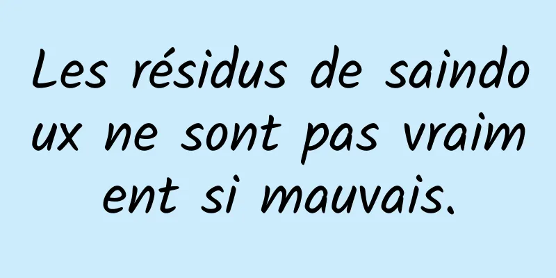 Les résidus de saindoux ne sont pas vraiment si mauvais.